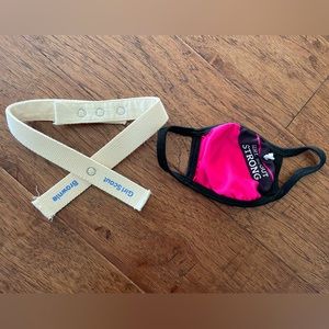 Girl Scouts Brownie Uniform tie and Girl Scout little girl face mask